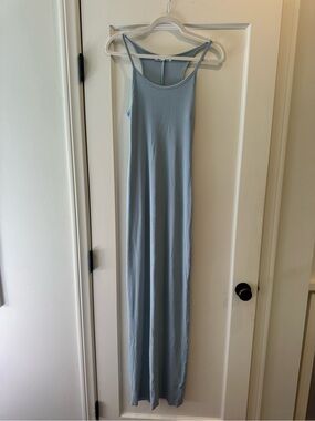 Eterne Soft Blue Racerback Maxi Dress